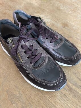 Men's ARA Casual Lace-Up Sneakers in Dark Brown